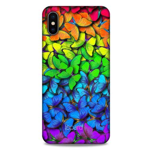 Apple iPhone XS Max Kılıf Kelebek Etkisi (4) Koruma Kılıfı Yeşil Kırmızı