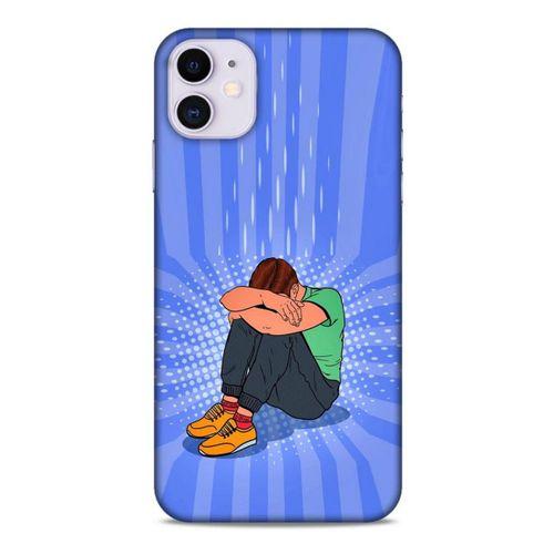 Apple Iphone 11 Kılıf Depresyon (32) Soft Silikon Kılıf Turuncu Kahve