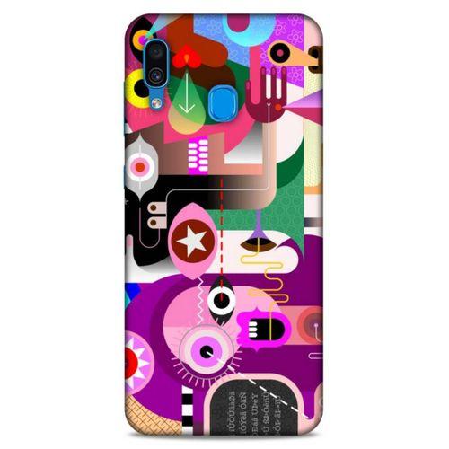 Lopard Samsung Galaxy A30 Uyumlu Kılıf Soyut Sanat (22) Desenli Tam Koruma Kılıfı
