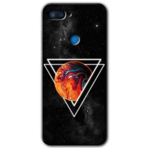 MRCİLETİSİM Xiaomi Mi 8 Lite Kılıf HD Desen Baskılı Arka Kapak+Temperli Cam - Kızıl Gezegen