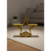 Sarı Yıldız Mumluk Modern Salon Ve Raf Dekoru