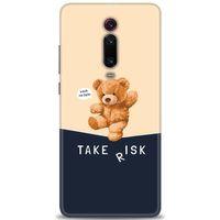 Xiaomi Mi 9T Kılıf HD Baskılı Kılıf - Take Risk + Tam Ekran Koruyucu