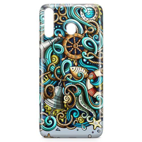 Samsung Galaxy M30 Kılıf Deniz Malzemeleri Doodle Arka Kapak Koruma Desenli Full Koruyucu