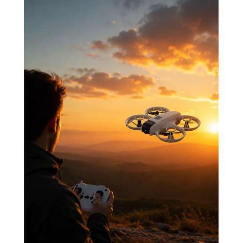 Çift Bataryalı Kameralı Mini Drone Işıklı Akıllı Uçuş Sistemi