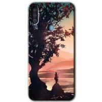 MRCİLETİSİM Samsung Galaxy M11 Kılıf HD Desen Baskılı Arka Kapak + Temperli Cam - Yalnız Savaşcı