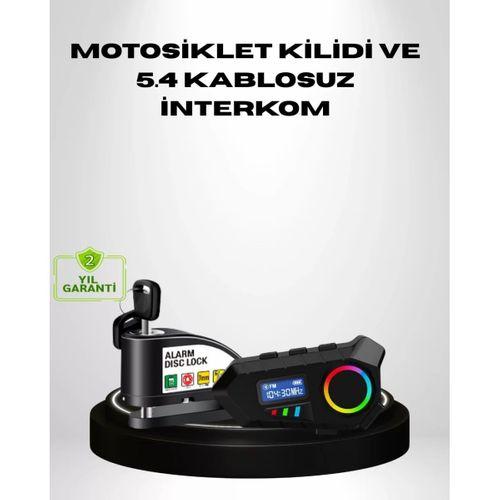 Motosiklet Ve Günlük Kullanım İçin Bluetooth Hoparlör Ve Disk Kilidi Seti