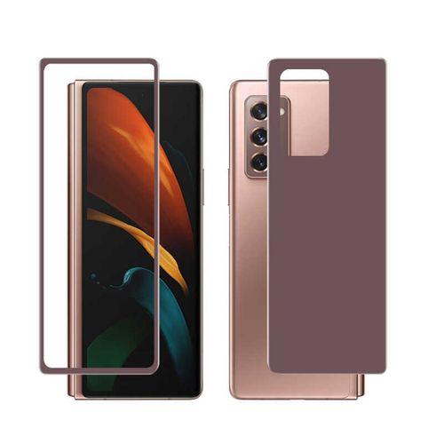 Galaxy Z Fold 2 Zore Ön Arka 5D Full Yapışkanlı Temperli Ekran Koruyucu
