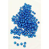 Yuvarlak Boncuk İçten Boncuklu Bileklik Çanta Boncuğu 8 mm 50 gr Mavi - BNC468