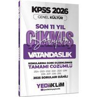 2026 KPSS Genel Kültür Vatandaşlık Konularına Göre Tamamı Çözümlü Son 11 Yıl Çıkmış Sorular Yediiklim