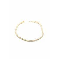 Kare Taşlı Su yolu Bileklik - Altın