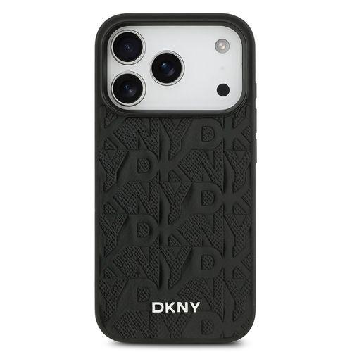 Apple iPhone 17 Pro Kılıf DKNY Orjinal Lisanslı M-safe Şarj Özellikli 3D Yazılı Grid Pattern Kapak