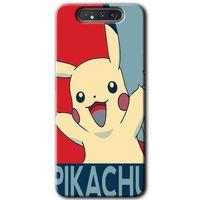 Galaxy A80 Kılıf HD Desen Baskılı Arka Kapak - Pikaçhu