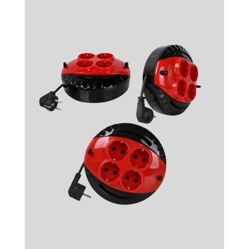 Ev Ve Ofis İçin 3 Metre Kablolu 4 Priz Makarası