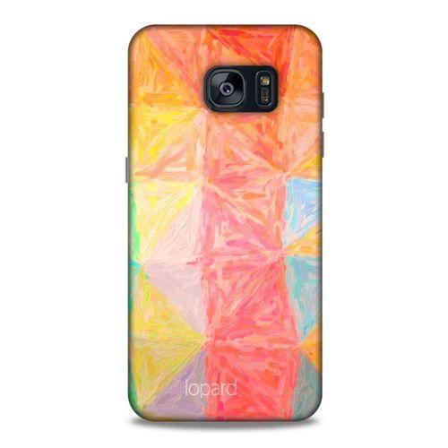 Samsung Galaxy S7 Edge Kılıf Pastel Renkler (26) Tpu Silikon Kılıf Sarı Kırmızı