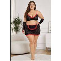 Kadın Fantezi Dantel Gecelik Babydoll Model Çorapsız