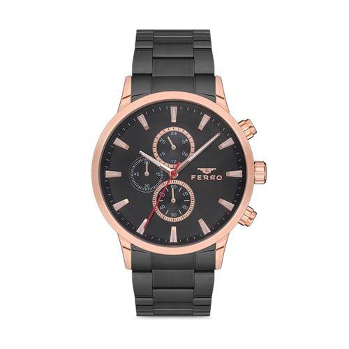 Ferro Siyah Çelik Kordon Erkek Kol Saati FM31083A-1154-R