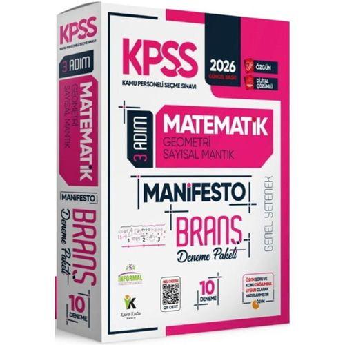 2026 KPSS Matematik 3 Adım Manifesto Branş Deneme İnformal Yayınları