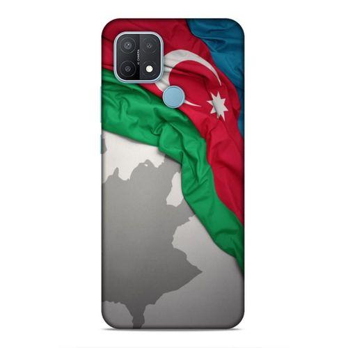 Oppo A15 Uyumlu Kılıf Azarbaijan (9) Kılıf Kumaş Bayrak