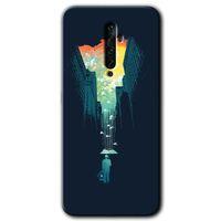 BeRa Aksesuar Oppo Reno 2z Kılıf Baskılı Kapak - City Bird Sky +Tam Kaplayan Mat Seramik