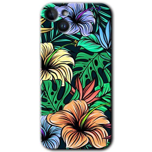 Potkal Hediye Fabrikası iPhone 14 Kılıf HD Desen Baskılı Arka Kapak - Hibiscus Flowers
