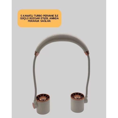Usb Şarjlı Katlanabilir Mini Boyun Fanı 1–3 Saat Kullanım