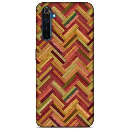 Lopard Oppo Realme 6 Uyumlu Kılıf Wood'X (40) Fit Silikon Kılıf Desenli