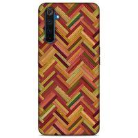 Lopard Oppo Realme 6 Uyumlu Kılıf Wood'X (40) Fit Silikon Kılıf Desenli