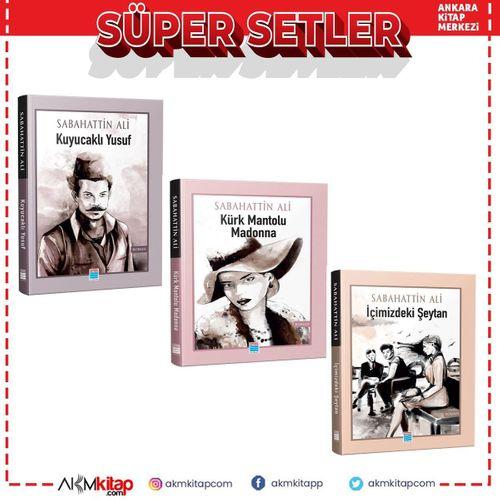 Evrensel İletişim Sabahattin Ali İçimizdeki Şeytan Kürk Mantolu Madonna ve Kuyucaklı Yusuf Seti 3 Kitap