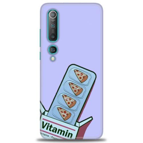 Xiaomi Mi 10 Kılıf HD Baskılı Kılıf - Vitamin + Tam Ekran Koruyucu