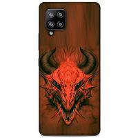 Samsung Galaxy A12 Kılıf Dragons (14) Lansman Kılıf Kırmızı Boynuzlu Ejderha