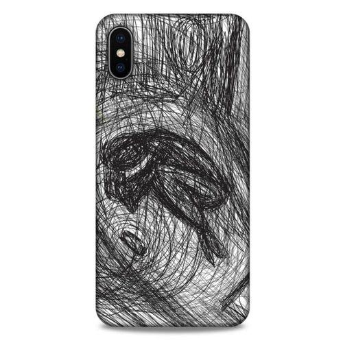 Apple iPhone XS Max Kılıf Depresyon (37) Silicone Cover Sarı Lacivert