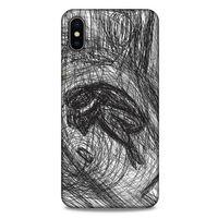 Apple iPhone XS Max Kılıf Depresyon (37) Silicone Cover Sarı Lacivert
