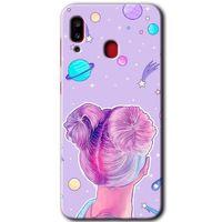 Samsung Galaxy A30 Kılıf HD Desen Baskılı Arka Kapak - Uzaylı Kız