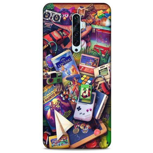 Retro (34) Desen Slim Armor Kılıf Renkli Oppo Reno 2z Kılıf