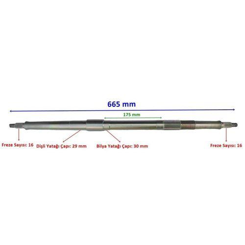 ATV Atv Atv 110 Aks 665 Mm Difransiyelli Dişli Yatağı 29 Mm 16 Freze Öm