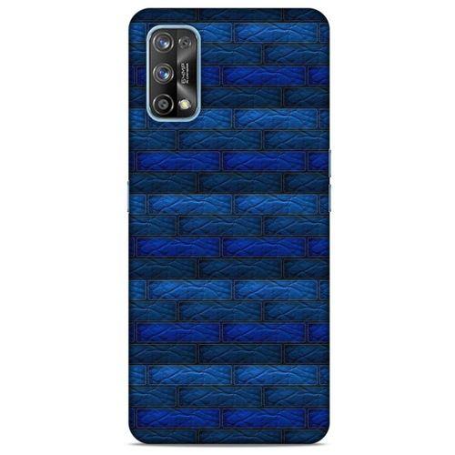 Oppo Realme 7 Pro Kılıf Patchwork (43) Thin Fit Kılıf Mavi Tonları