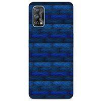 Oppo Realme 7 Pro Kılıf Patchwork (43) Thin Fit Kılıf Mavi Tonları
