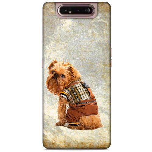 Samsung Galaxy A80 Kılıf Köpek Kıyafetleri (25) Antişok Kapak Brussels Griffon Sweatshirt