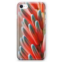 Apple iPhone SE 2020 Kılıf Yeşil Kırmızı Bitki Arka Kapak Koruma Desenli Full Koruyucu