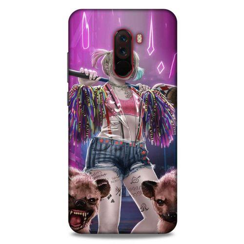 Xiaomi Pocophone F1 Uyumlu Kılıf Harley Quinn (35) Fit Design Kılıf Lavanta pembesi
