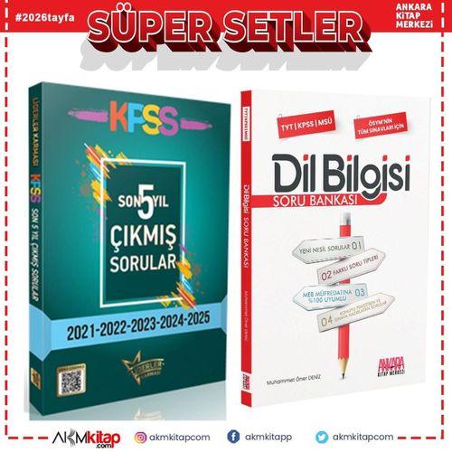 Liderler Karması KPSS Son 5 Yıl Çıkmış Sorular ve AKM Dil Bilgisi Soru Bankası Seti 2 Kitap