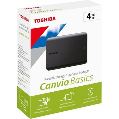 TOSHIBA HDTB540EK3CA, Canvio Basic, 4TB, 2.5’’ USB 3.2, Taşınabilir, Harici HDD, (Black)