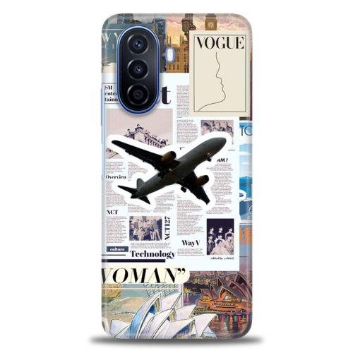 Huawei Nova Y70 Kılıf HD Baskılı Kılıf - Net Woman + Tam Ekran Koruyucu