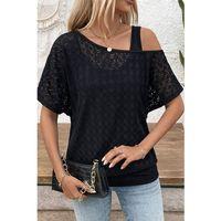 Kadın Askılı Yuvarlak Yaka Viskon Atlet Ve Yarasa Kollu Omuzdan Açık Dantel Bluz Ikili Takım