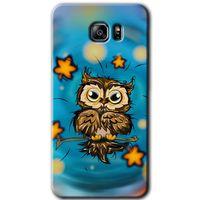 Samsung Galaxy Note 5 Kılıf HD Desen Baskılı Arka Kapak + Temperli Cam - Owl Bird Stars