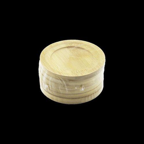 Bambu Ahşap Çay Tabağı 6'lı - 9.7 cm
