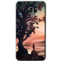 Galaxy Note 5 Kılıf HD Desen Baskılı Arka Kapak - Yalnız Savaşcı + Kırılmaz Cam