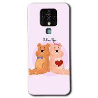 Tecno Camon 16 Kılıf HD Desen Baskılı Arka Kapak - Sevgili Ayıcık + Kırılmaz Cam