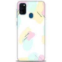 Samsung Galaxy M21 Kılıf HD Baskılı Kılıf - Renkler Çubuklar + Tam Ekran Koruyucu