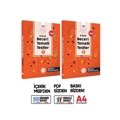 6 Sınıf MEB Beceri Temelli Testler 1 ve 2 Kitap Seti Örnek Soru Bankası (Renkli Baskı) BASKI ÜCRETİ